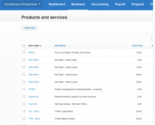 Xero screenshots