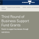 3rd round of business support fund grants