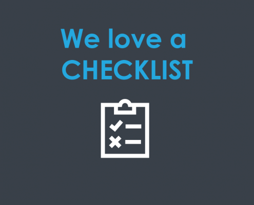 We love a checklist