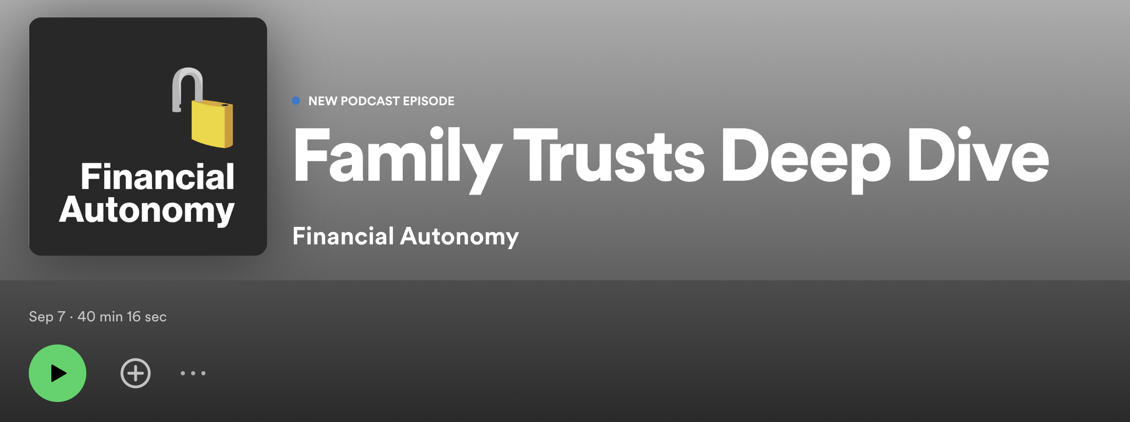 Financial autonomy podcast